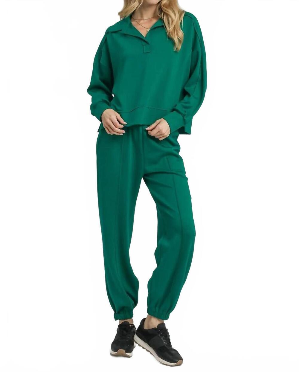 NEW UMGEE on-the-go jogger pants in teal